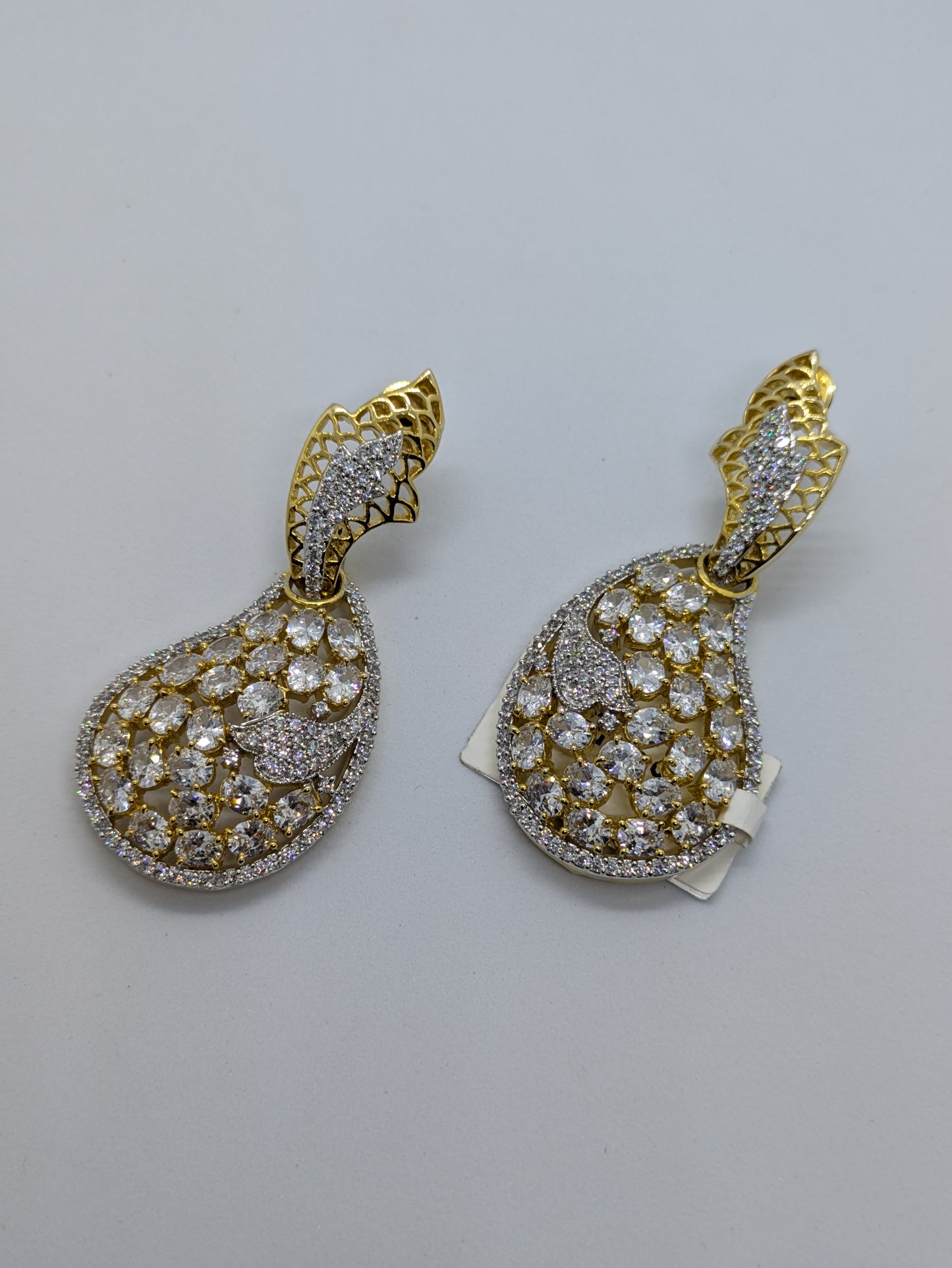 Crystal Bloom Teardrop Earrings