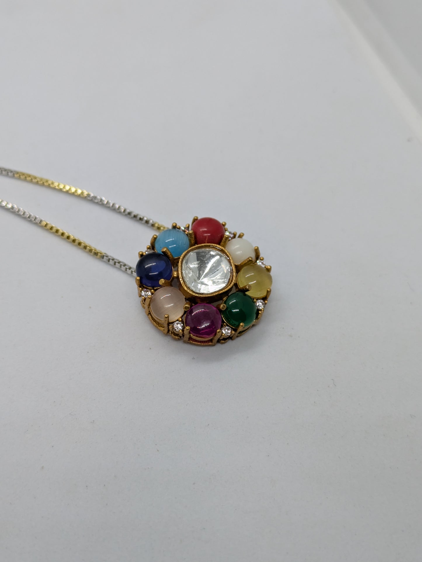 Navratna Harmony Pendant Set