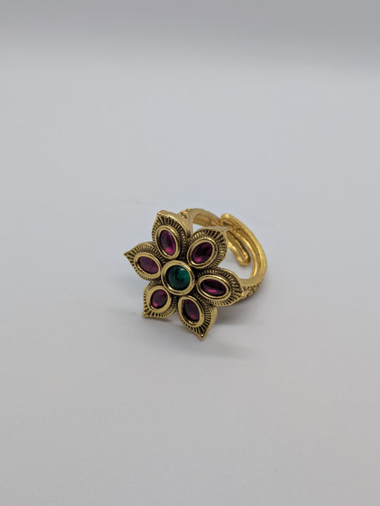 Floral Adjustable Ring