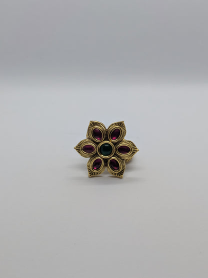 Floral Adjustable Ring