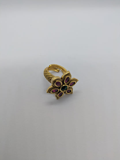 Floral Adjustable Ring