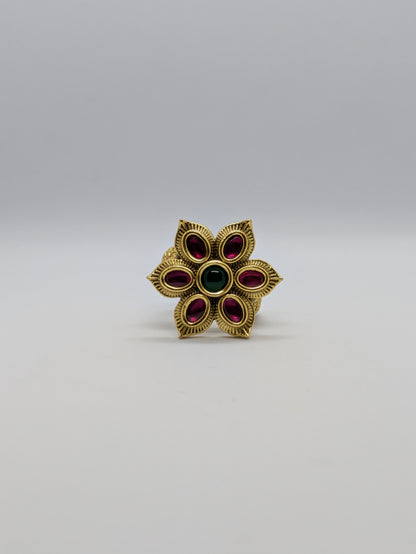 Floral Adjustable Ring