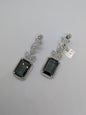 Smoky Silver Vine Drop Earrings