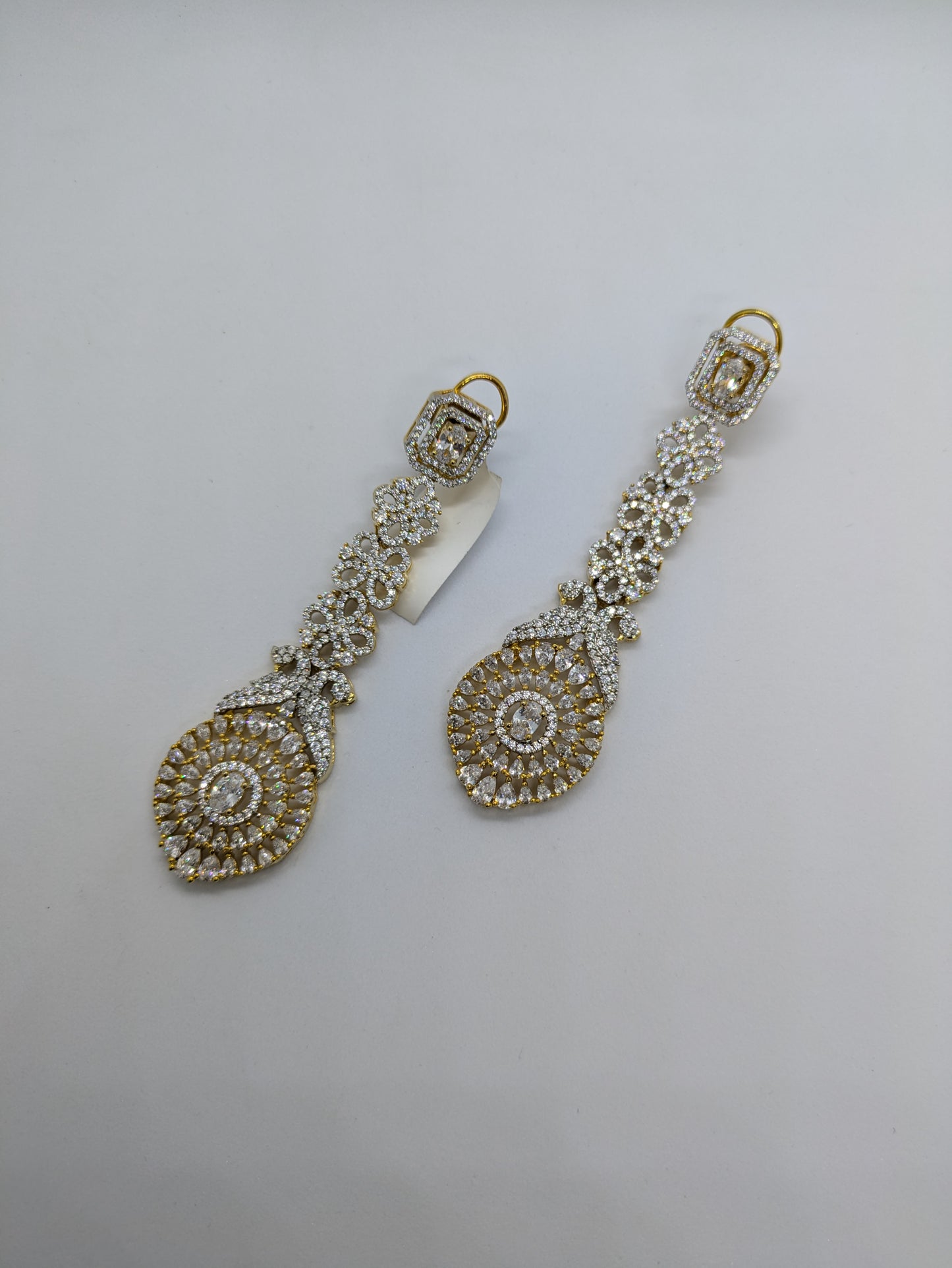 Golden Radiance Spiral Drop Earrings