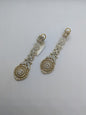 Golden Radiance Spiral Drop Earrings