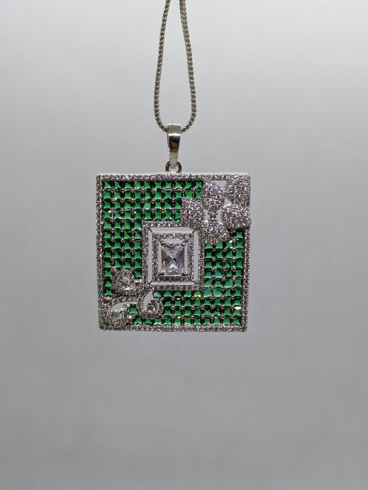 Emerald Radiance Pendant Set