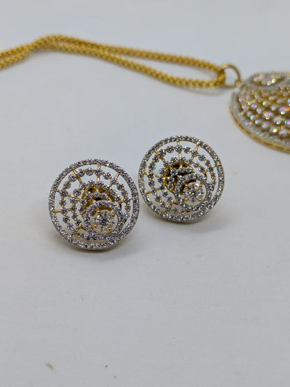 Golden Galaxy Pendant Set