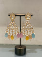 Pastel Drop Kundan Earrings
